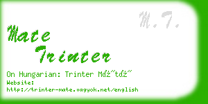 mate trinter business card